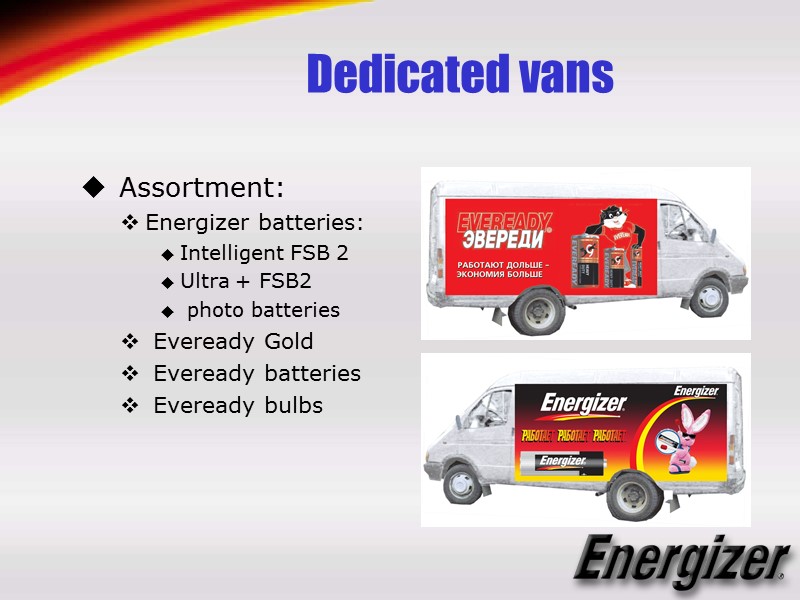 Dedicated vans  Assortment: Energizer batteries: Intelligent FSB 2 Ultra + FSB2  photo